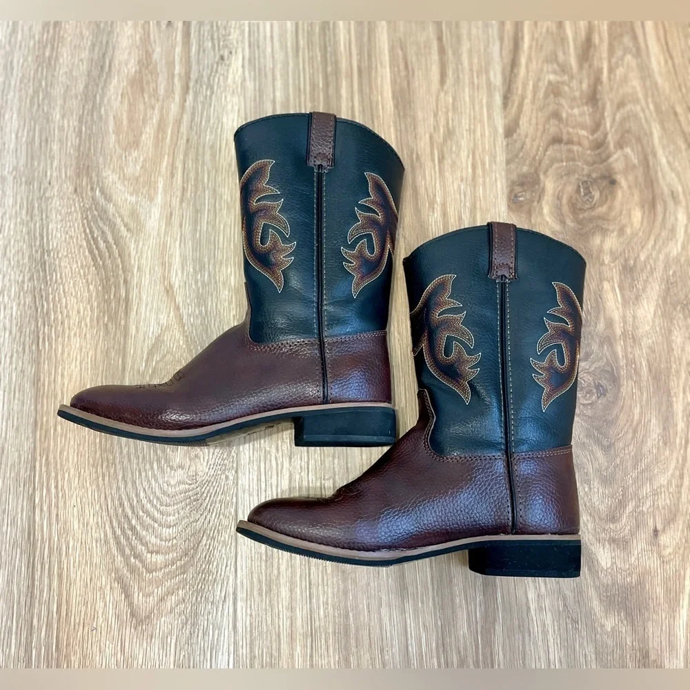 Magellan Outdoors Kids' Ace PSGS Western Boots Size 1 EUC